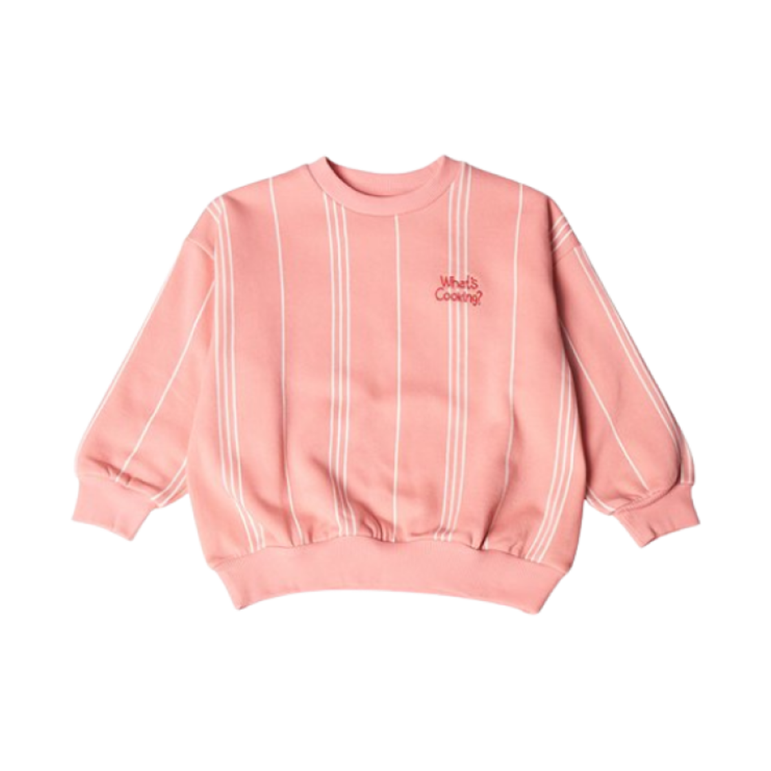 (키즈) 미니 로디니 기모 로고 스웨트셔츠 핑크((Kids) Mini Rodini Kimono Logo Sweatshirt Pink) - 1
