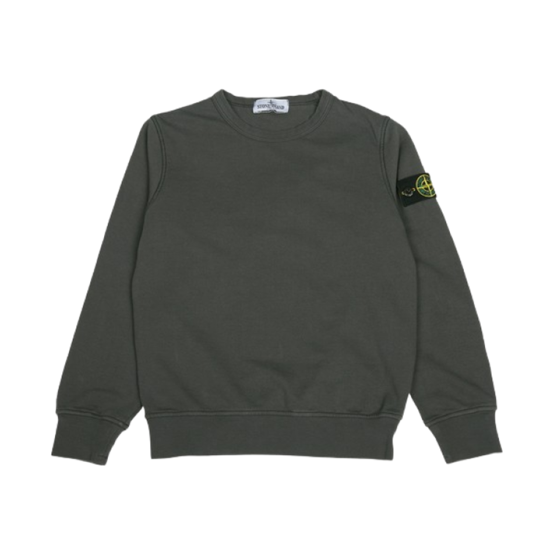 801661340-V0063 (Kids) Stone Island 61340 Cotton Fleece Crewneck Sweatshirt Pewter Grey - 24SS