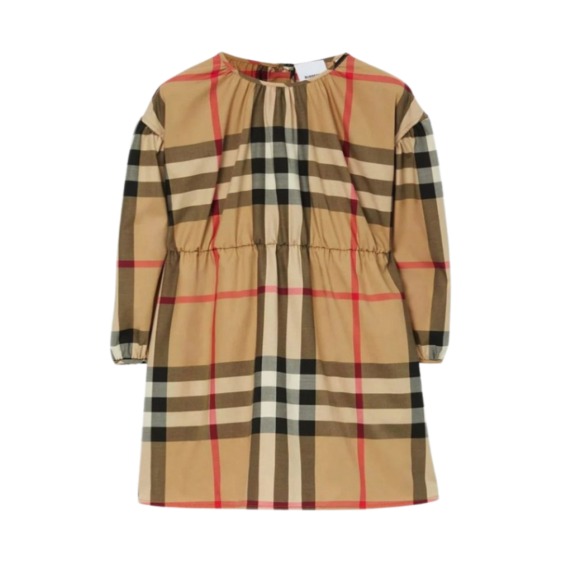 8069100 (Kids) Burberry Vintage Check Cotton Dress Beige