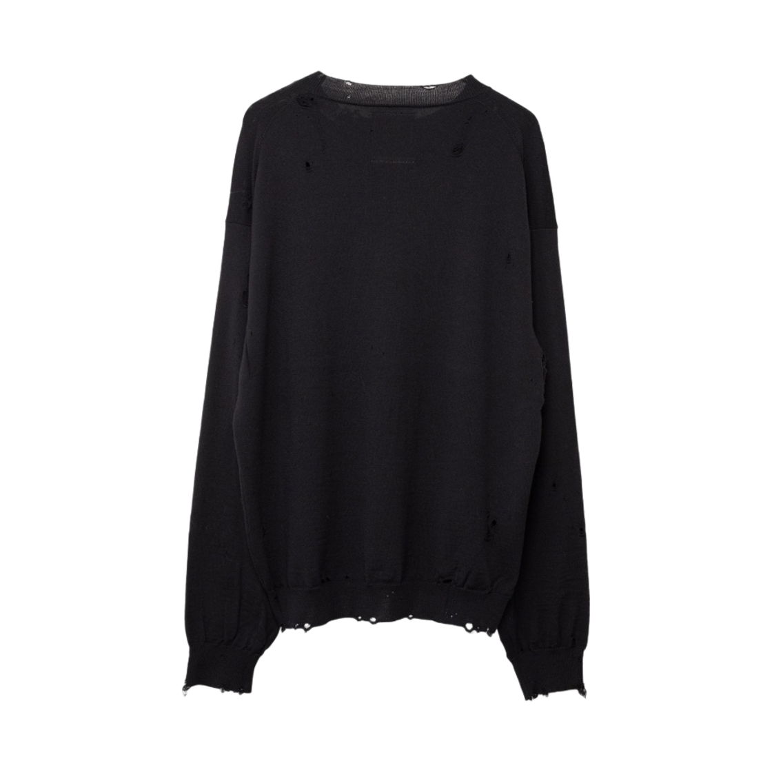 메종 미하라 야스히로 디스트레스드 풀오버 니트 블랙(Maison Mihara Yasuhiro Distressed Pullover Knit Black) - 2