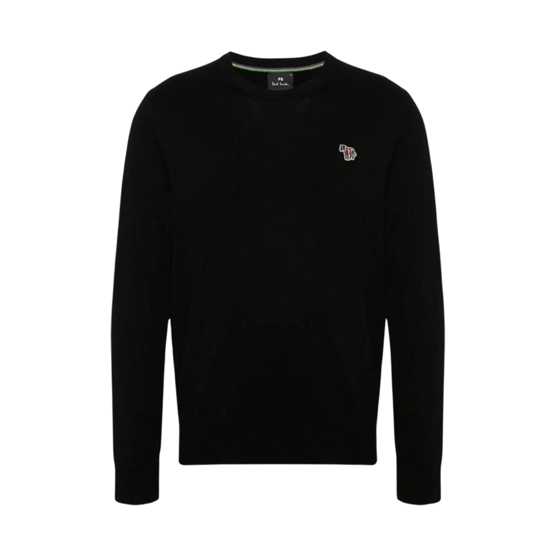 M2R-503XZ-M21858-79 Paul Smith Ochre Organic Cotton Zebra Logo Sweater Black