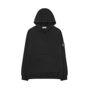 Stone Island 64151 Cotton Fleece Hooded Sweatshirt Black - 22SS