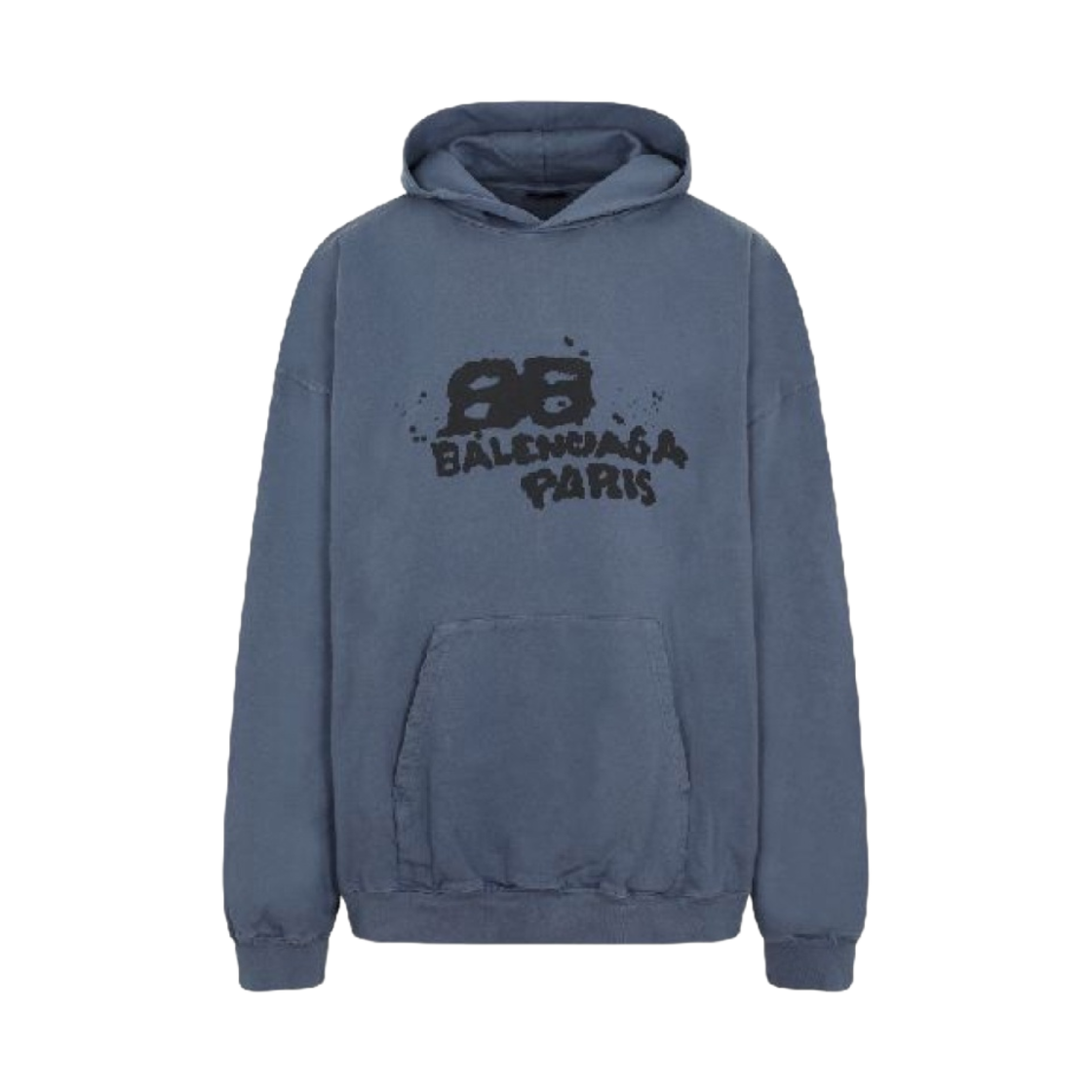 620973TNVQ14183 Balenciaga Hand Drawn BB Icon Hoodie Large Fit Blue