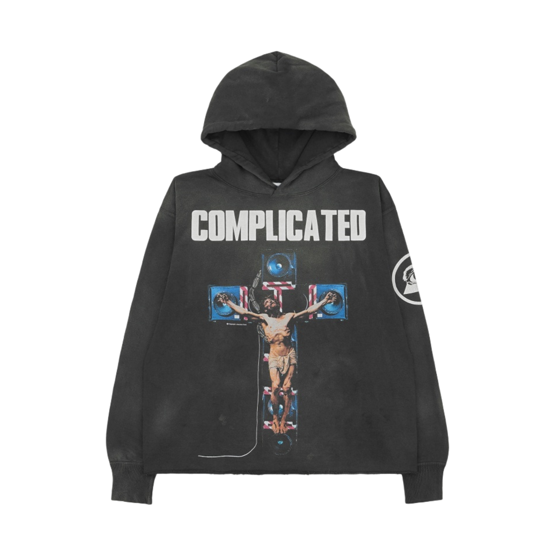세인트 마이클 x 코스케 카와무라 컴플리케이티드 후드 블랙 - 23AW
