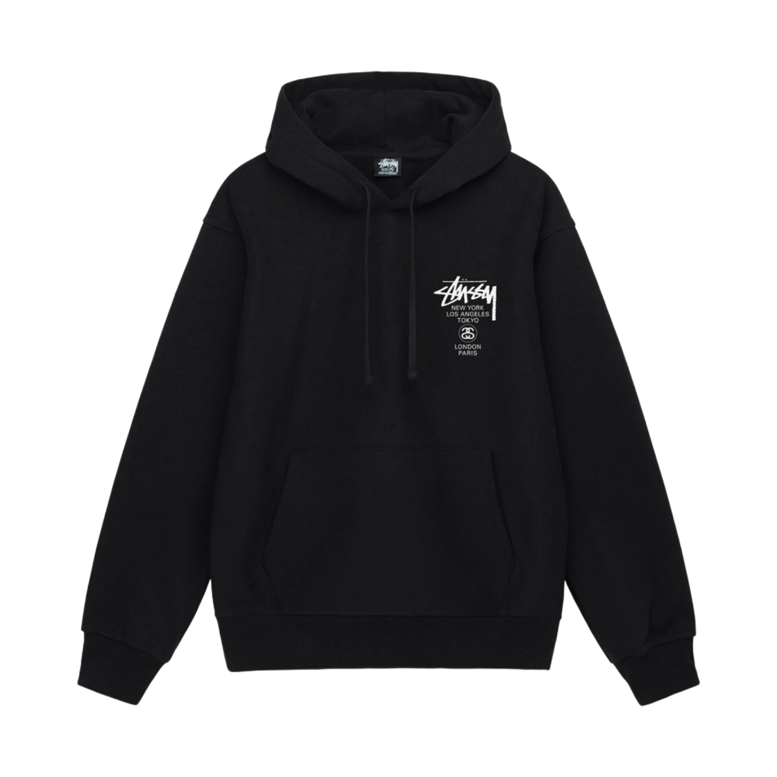 스투시 월드투어 후드 블랙 2022(Stussy World Tour Hoodie Black 2022)