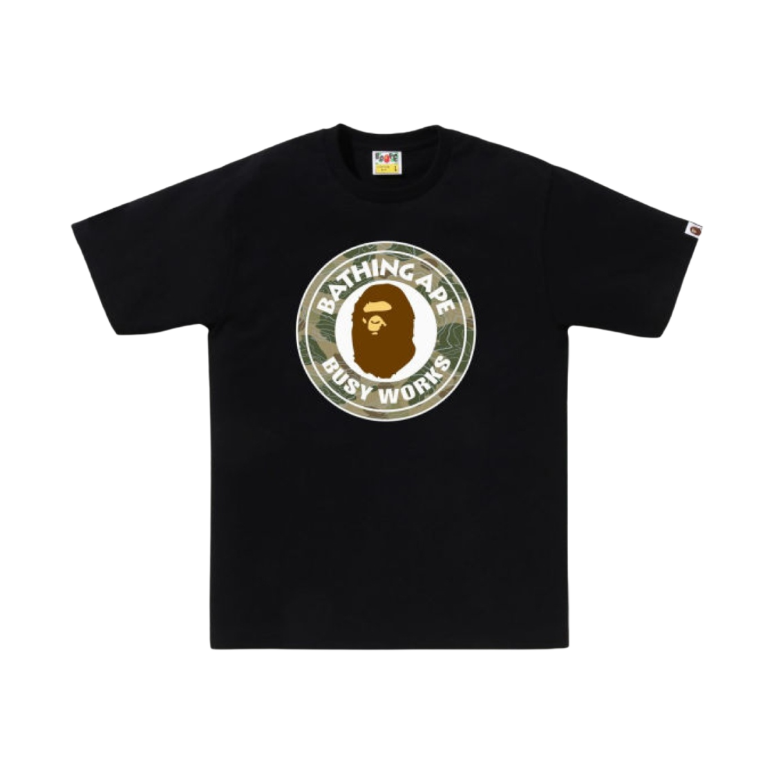 베이프 레이어드 라인 카모 비지 웍스 티셔츠 블랙(BAPE Layered Line Camo Busy Works T-Shirt Black) - 1