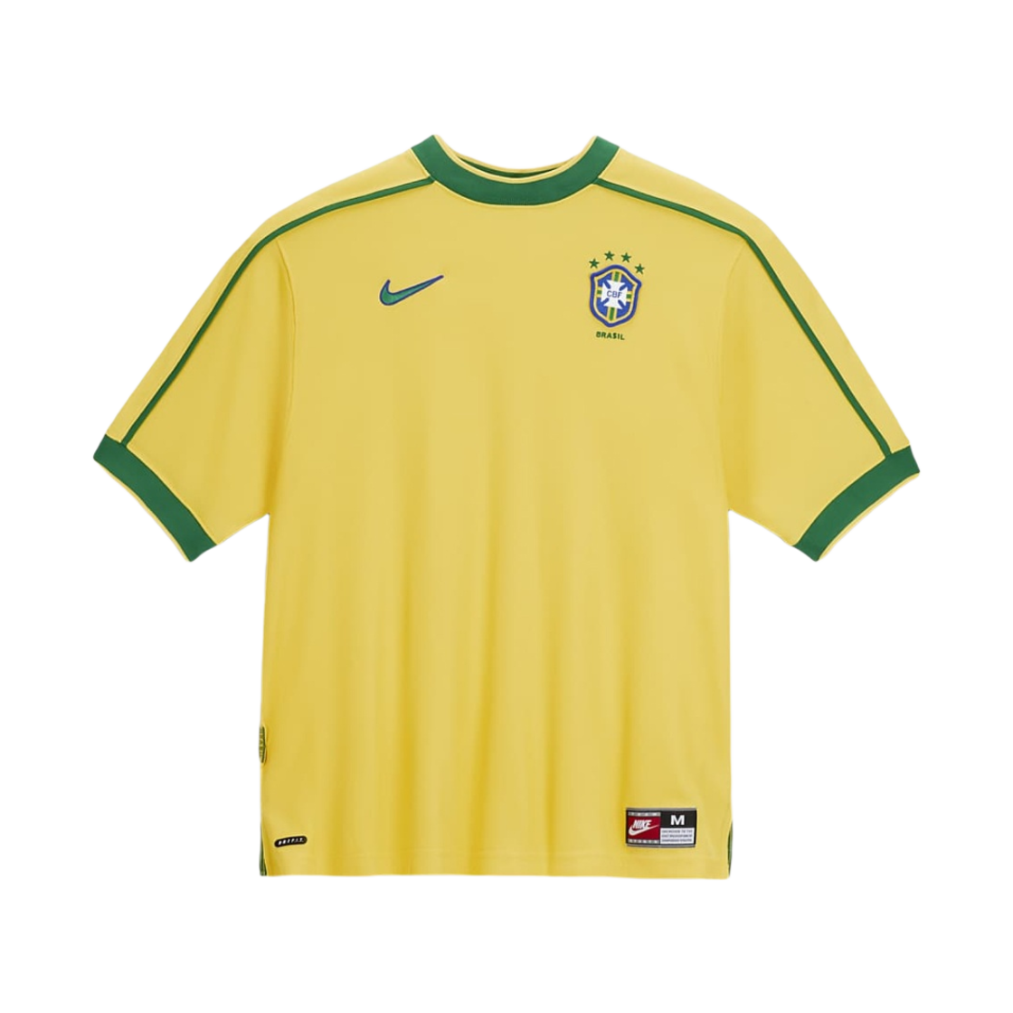 FZ6682-741 Nike Brazil 1998 Reissue Soccer Replica Jersey Varsity Maize (Non Marking Ver.) - 대표 이미지 #1