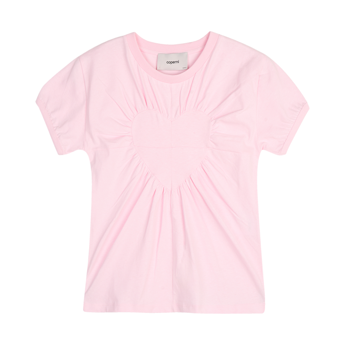 코페르니 게더드 하트 티셔츠 핑크 - 25SS(Coperni Gathered Heart T Shirt Pink - 25SS)