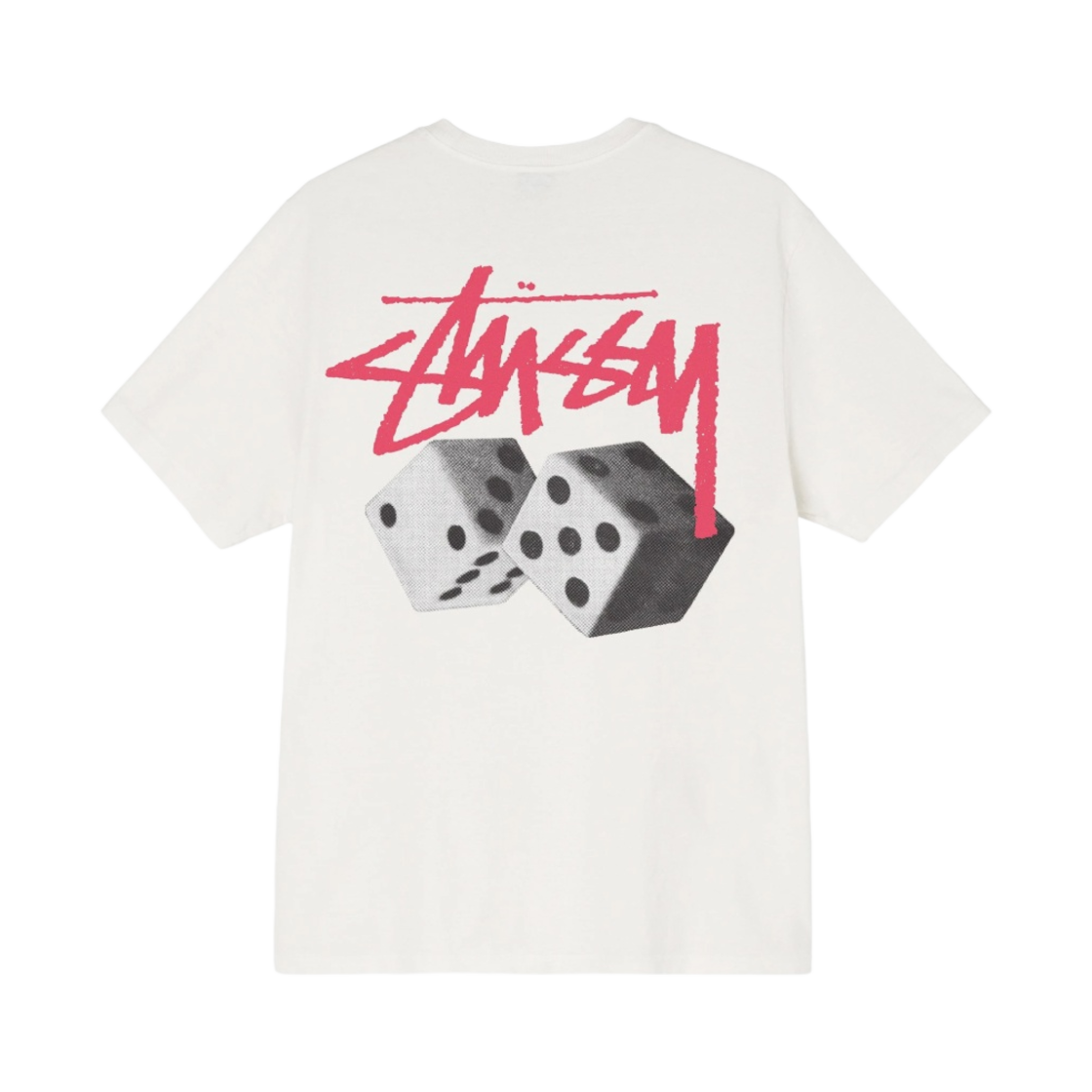 스투시 롤 더 다이스 피그먼트 다이드 티셔츠 내츄럴