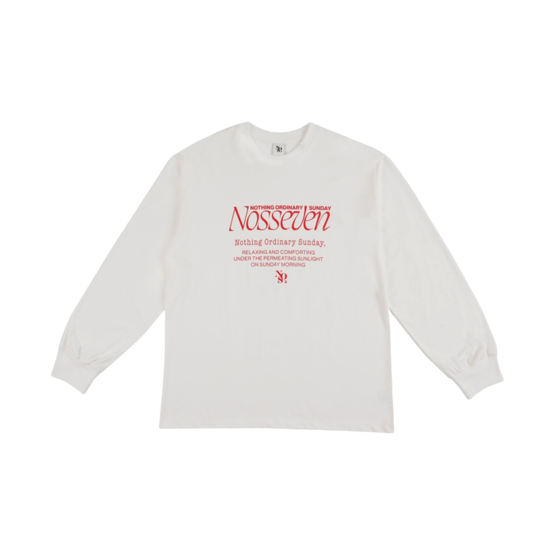 NOS7 프론트 롱슬리브 티셔츠 아이보리(NOS7 Front L/S T-Shirt Ivory)