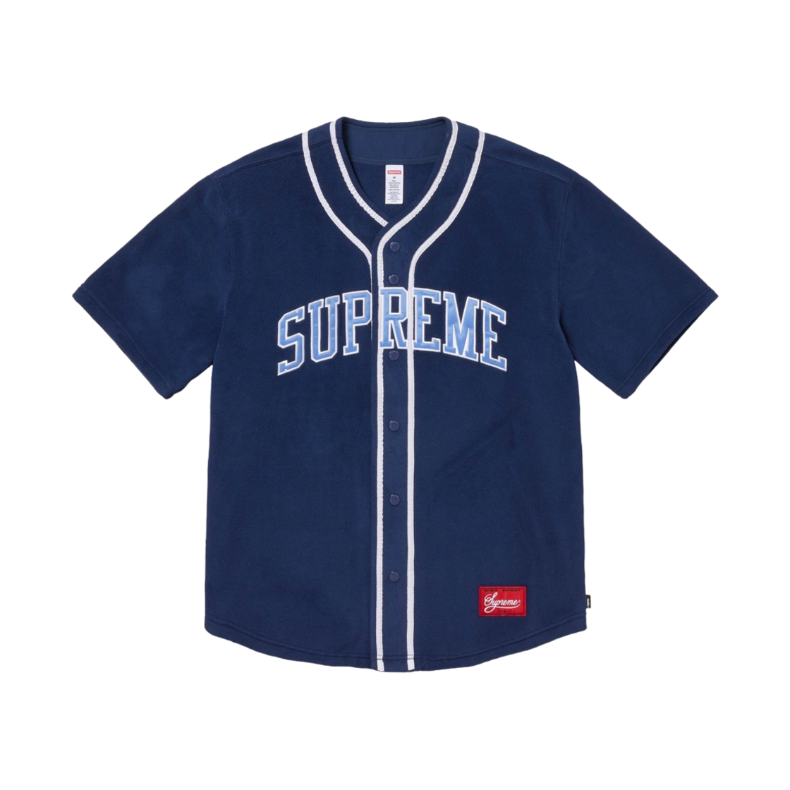 슈프림 폴라텍 베이스볼 저지 네이비 - 24FW(Supreme Polartec Baseball Jersey Navy - 24FW)
