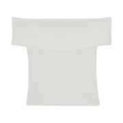 (W) COS Off-Shoulder Jersey Top White
