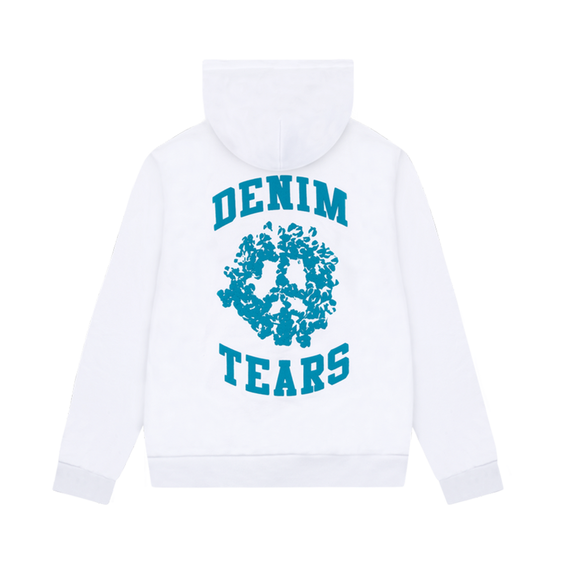 데님 티어스 데님 유니버시티 집업 후드 화이트(Denim Tears Denim University Zip Hoodie White)