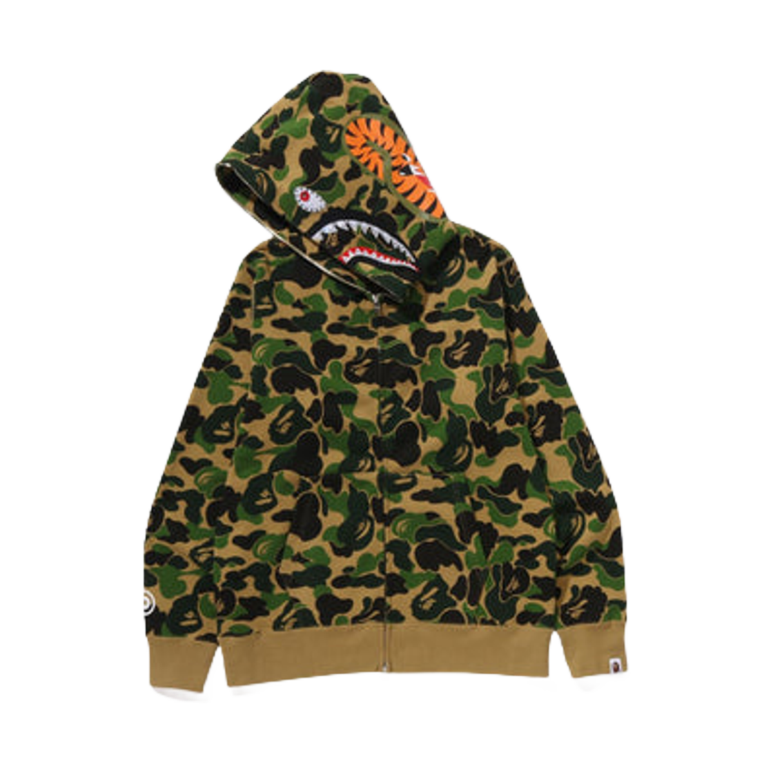베이프 ABC 카모 크리스탈 스톤 샤크 풀 집 후드 그린(BAPE ABC Camo Crystal Stone Shark Full Zip Hoodie Green) - 2