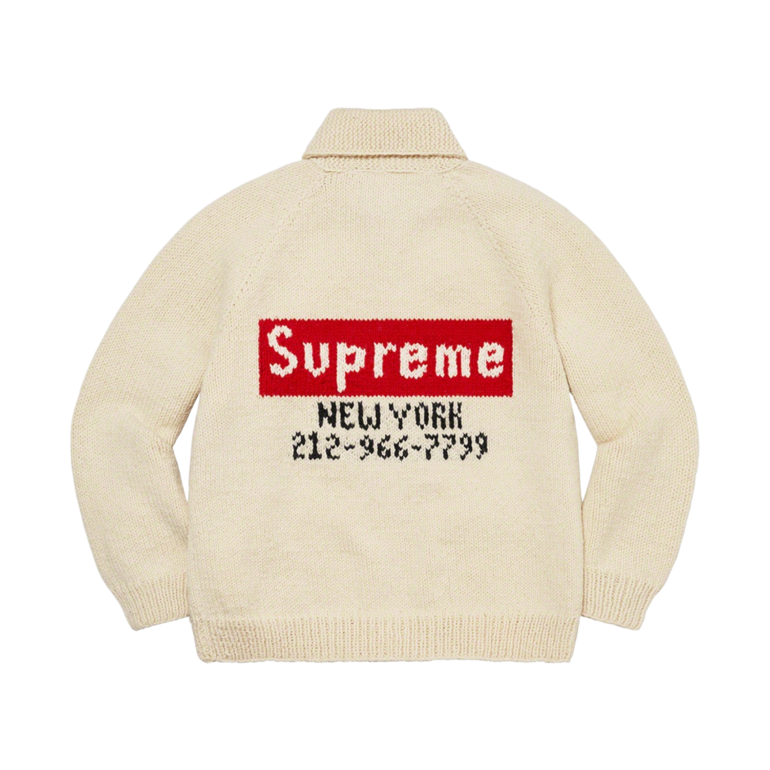 슈프림 박스로고 코위찬 스웨터 내츄럴 - 22FW(Supreme Box Logo Cowichan Sweater Natural - 22FW) - 1