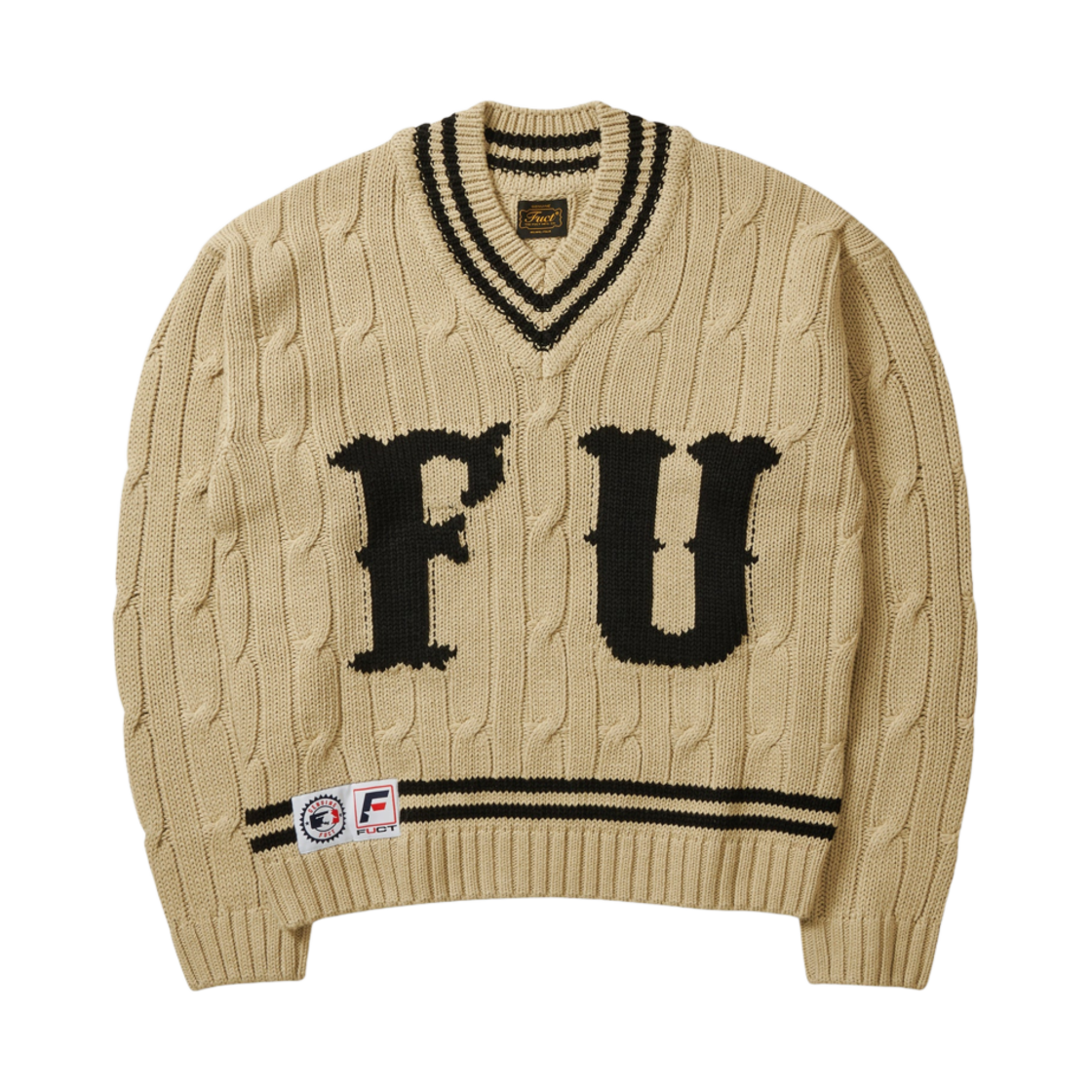 퍽트 브이넥 레터맨 카키 - 24SS(Fuct V Neck Letterman Khaki - 24SS)