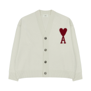 AMI de Coeur Cardigan Off White Red