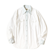 Kapital OX Denim Husky Western Shirt White