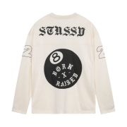 Stussy x Born X Raised Cookies & Cream Football Jersey Cream