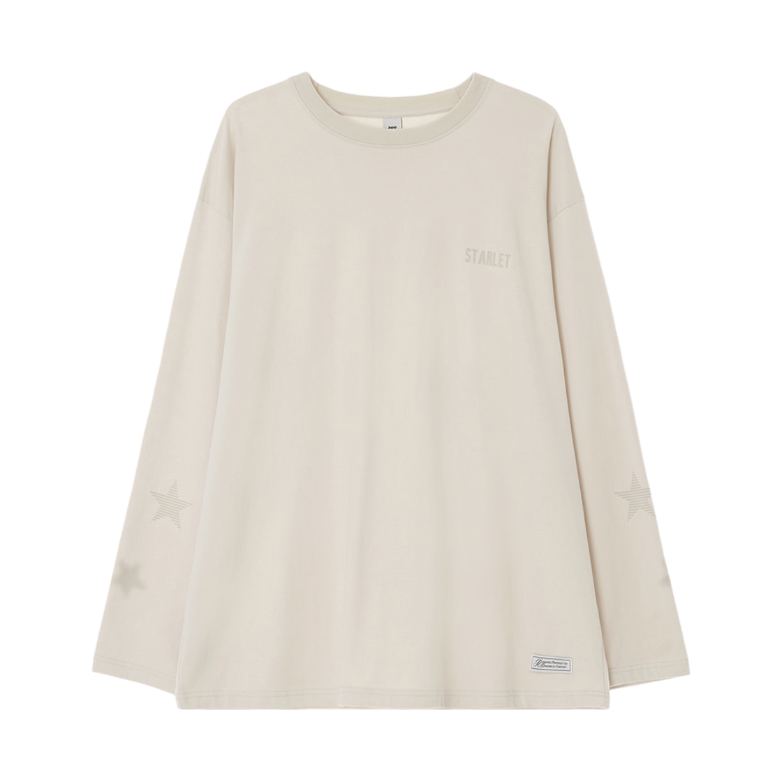 Z24FWTP011BE zeezeezee STAR Long Sleeve T-Shirt Greyish Beige