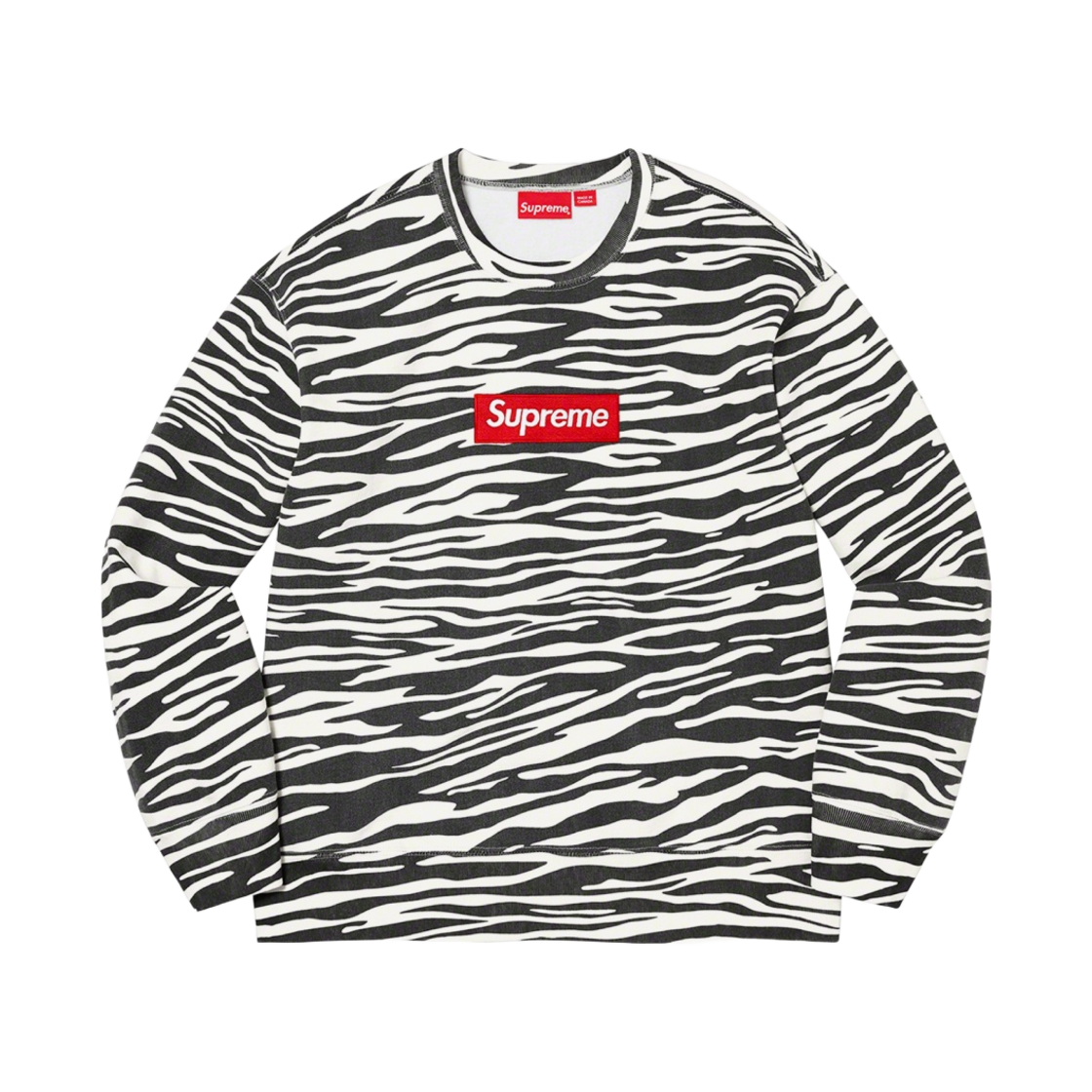 슈프림 박스로고 크루넥 지브라 - 22FW