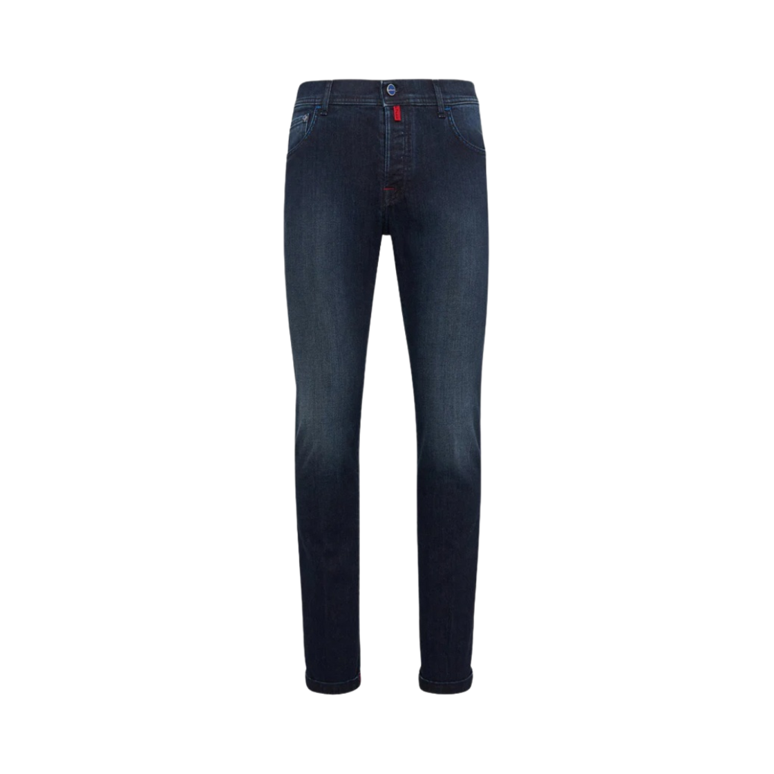 UPNJSMJ0294B03 Kiton Slim Fit Five-Pocket Jeans Dark Blue