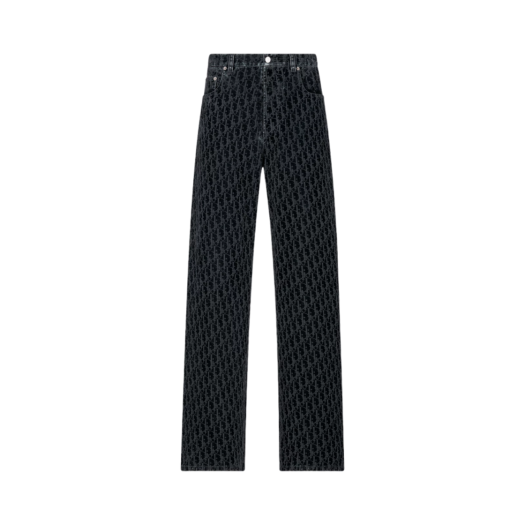 Dior x Kaws Cotton Denim Dior Oblique Heritage Jeans Blue