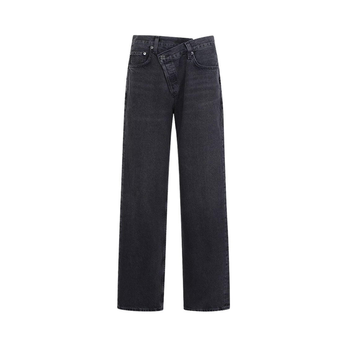 KW4APADAG02BK Agolde Women Criss Cross Straight Jean Shambles