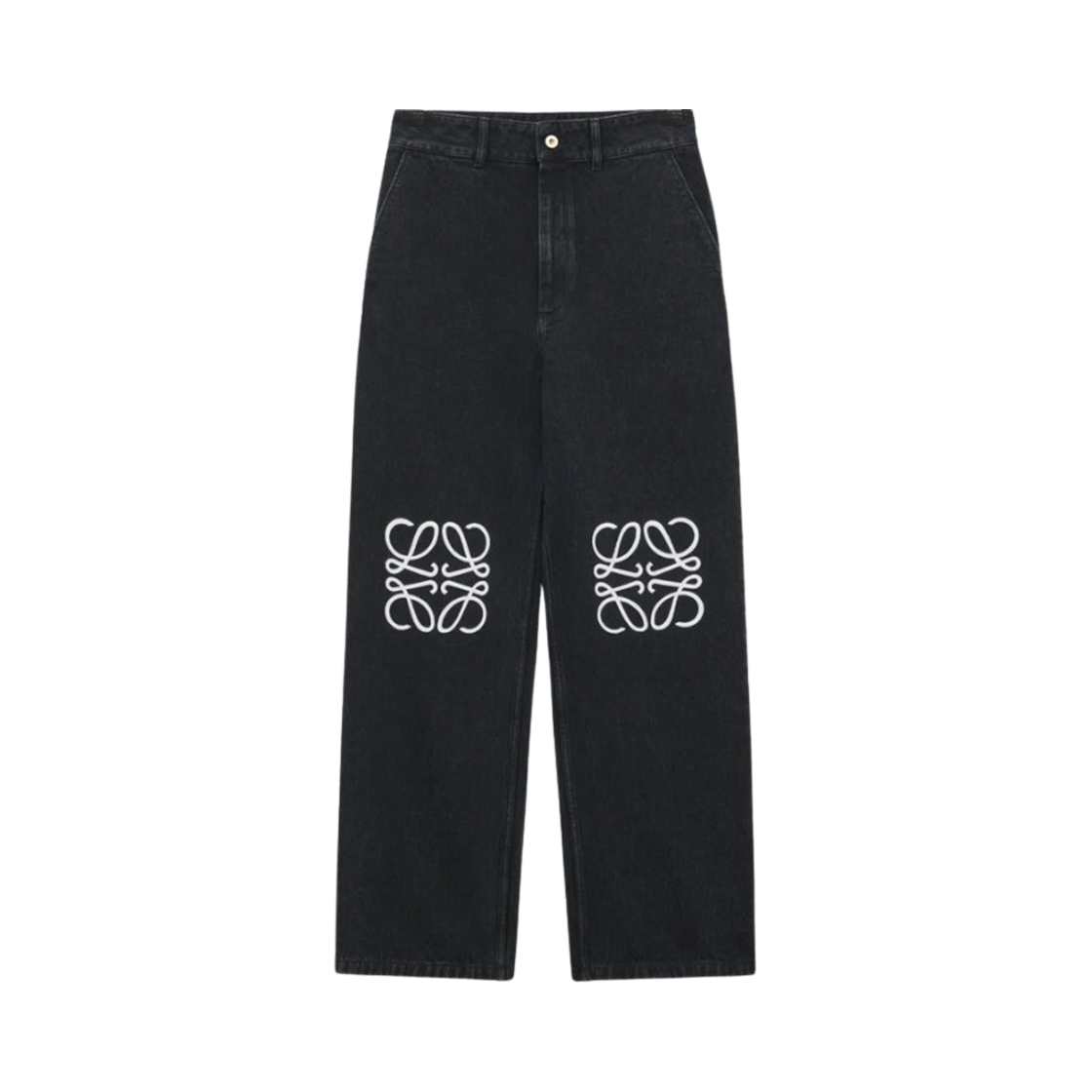 (W) 로에베 데님 아나그램 배기 진 블랙
