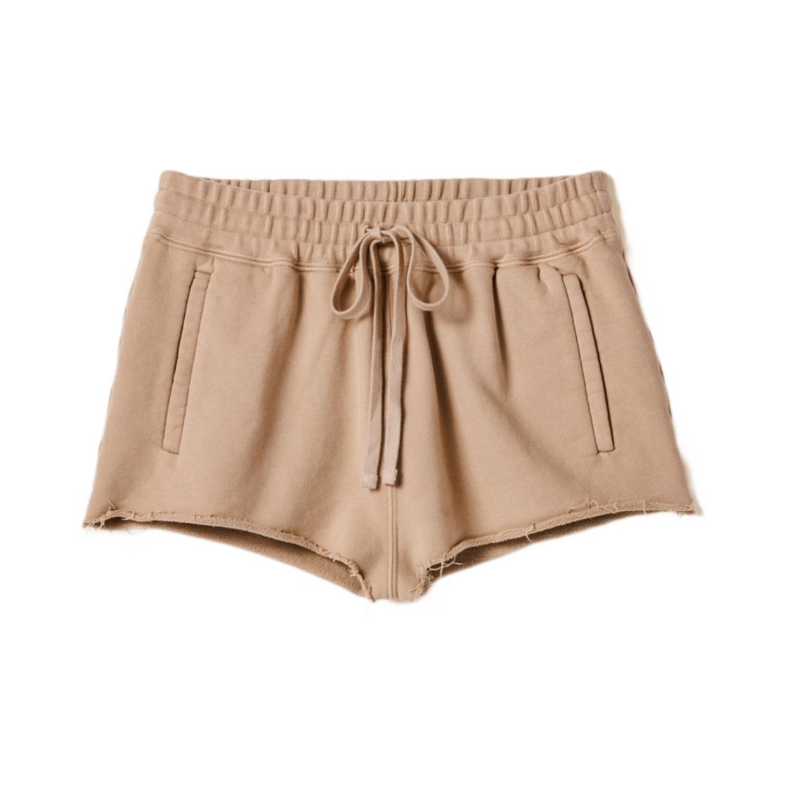 미우 미우 가먼트 다이드 코튼 플리스 쇼츠 알비노 화이트(Miu Miu Garment-Dyed Cotton Fleece Shorts Albino White) - 1