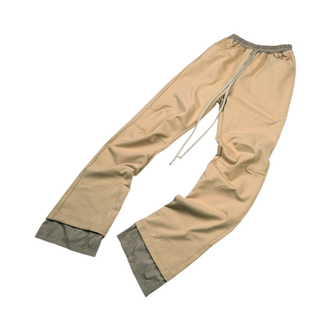 왑웍스 플레어 레이어드 스웨트 팬츠 베이지