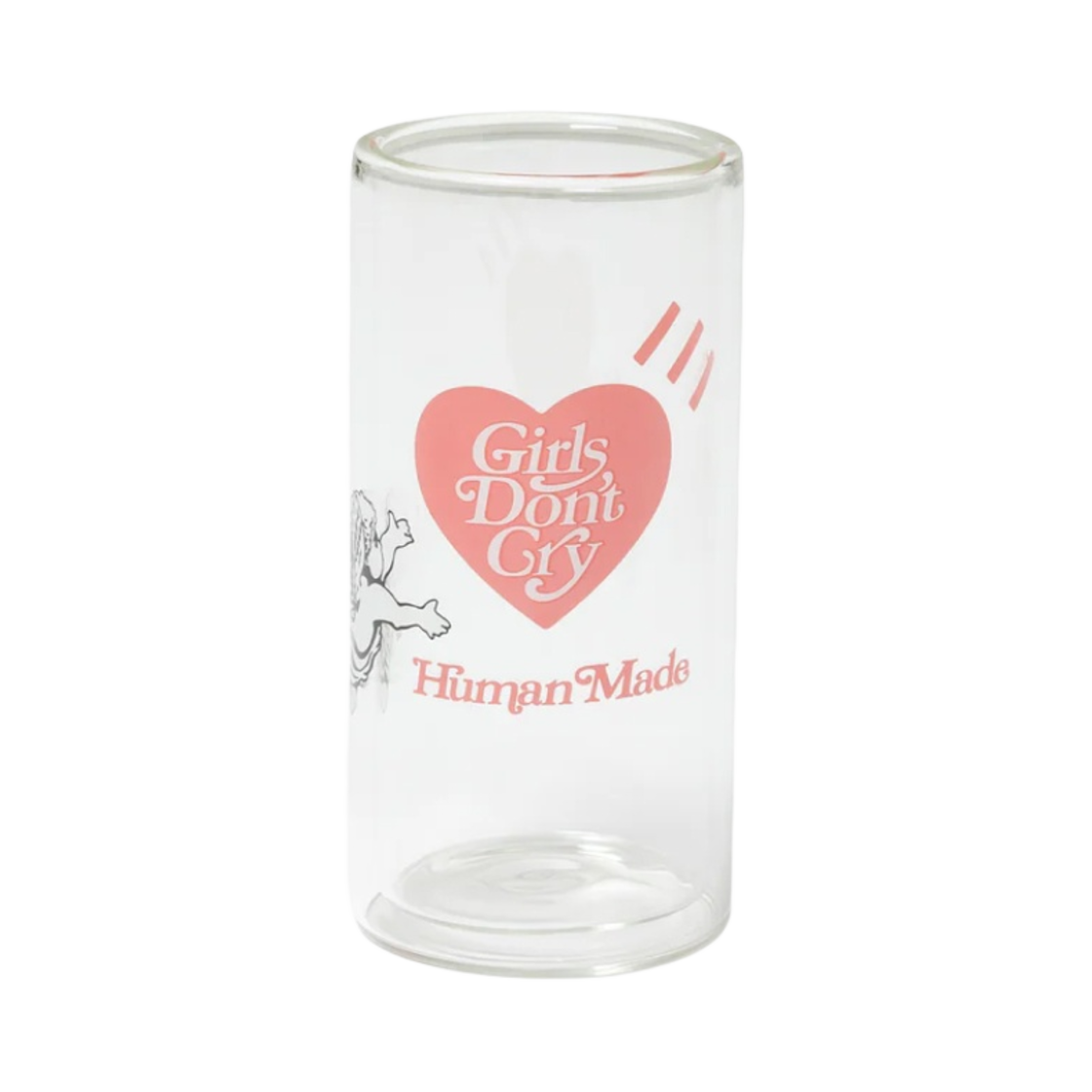 휴먼 메이드 x 베르디 걸스 돈 크라이 밸런타인 데이 더블 월 글래스 클리어(Human Made x Verdy Girls Don't Cry Valentine's Day Double Wall Glass Clear)
