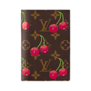 Louis Vuitton x Murakami Takashi Passport Cover Monogram Cherry Coated Canvas