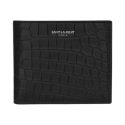 Saint Laurent Paris East/West Wallet in Crocodile Embossed Leather Black
