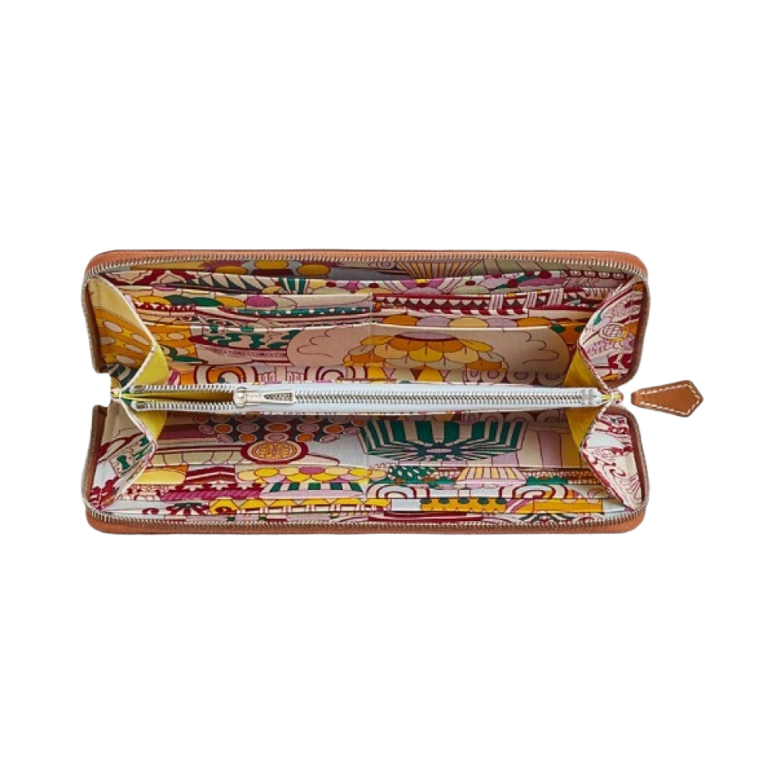 에르메스 실크인 클래식 장지갑 앱송 바레니아 & 팔라듐 하드웨어 골드 블루 브룸(Hermes Silk'In Classic Long Wallet Epsom Barenia & Palladium Gold Bleu Brume) - 2