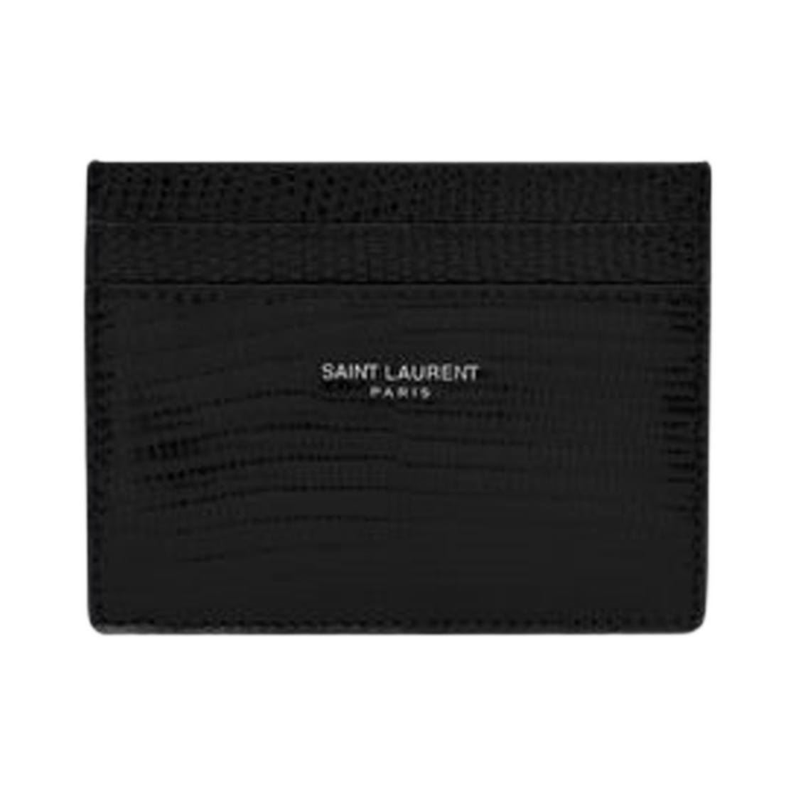 생로랑 파리 카드 케이스 샤이니 리자드 느와르(Saint Laurent Paris Card Case in Shiny Lizard Noir) - 1