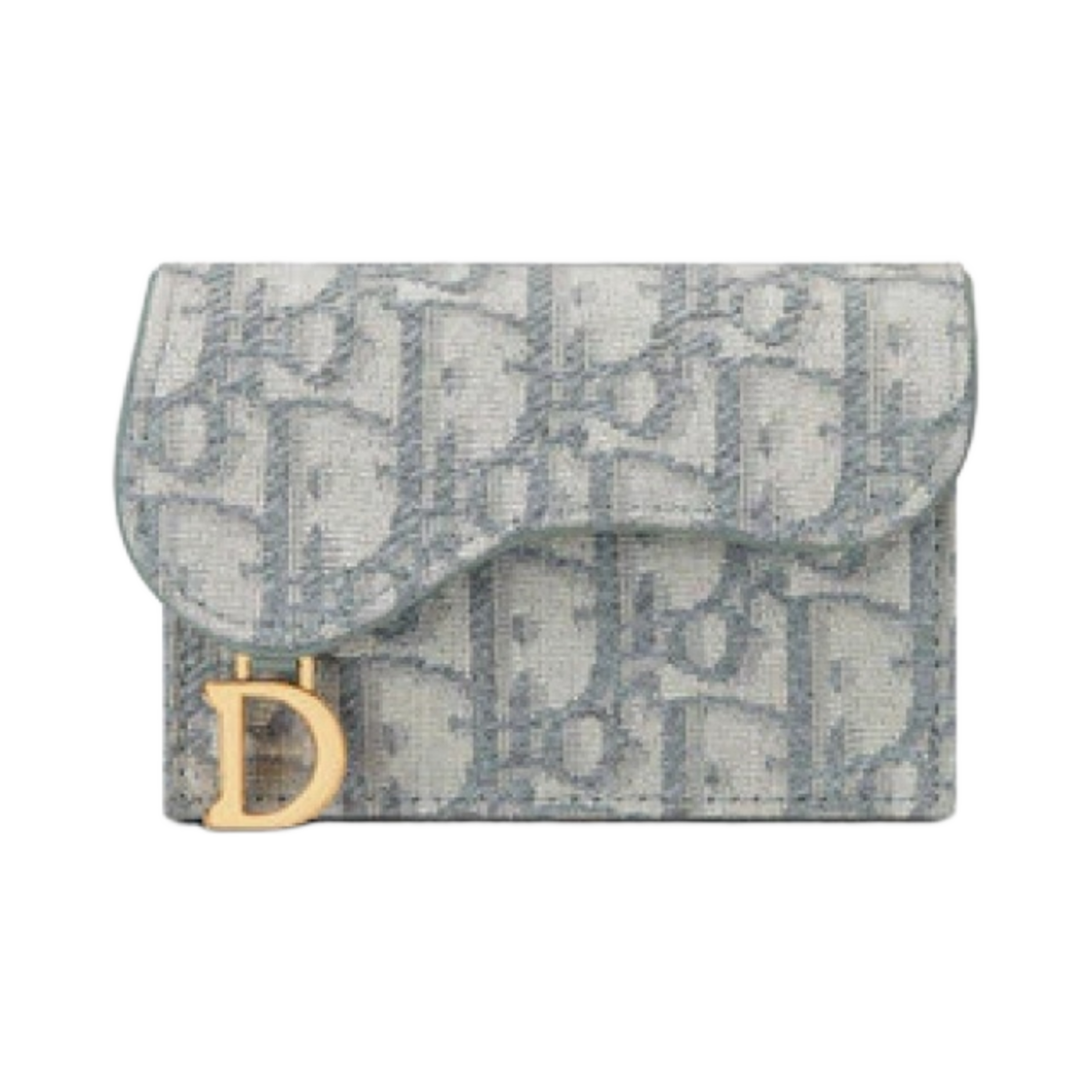 디올 새들 플랩 카드 홀더 그레이 디올 오블리크 자카드(Dior Saddle Flap Card Holder Grey Dior Oblique Jacquard)