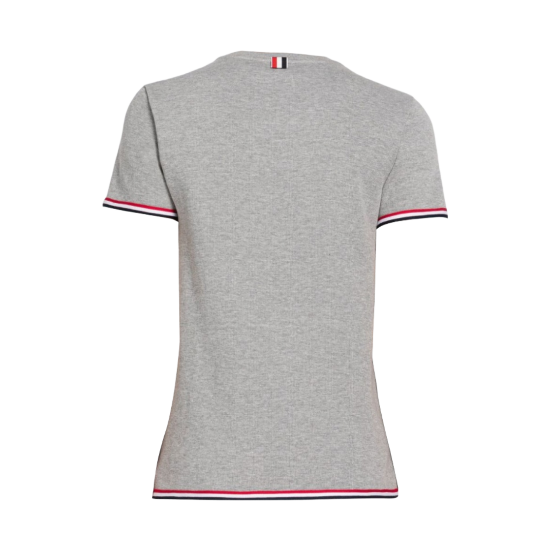 톰브라운 인터락 코튼 티셔츠 라이트 그레이(Thom Browne Interlock Cotton T-Shirt Light Grey) - 2