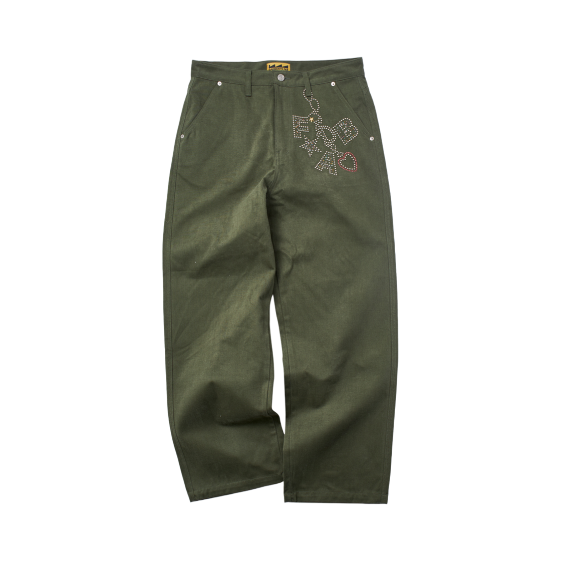 24WTGFPT03KH Garments Fab Hot Fix Keyring Pants Khaki