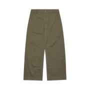 NOMANUAL Tilted Side Line Pants Washed Khaki