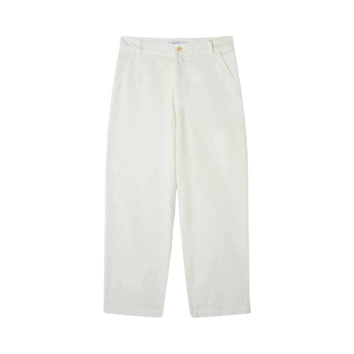 (W) 메종 키츠네 캐주얼 팬츠 밀키 화이트((W) Maison Kitsune Casual Pants Milky White)