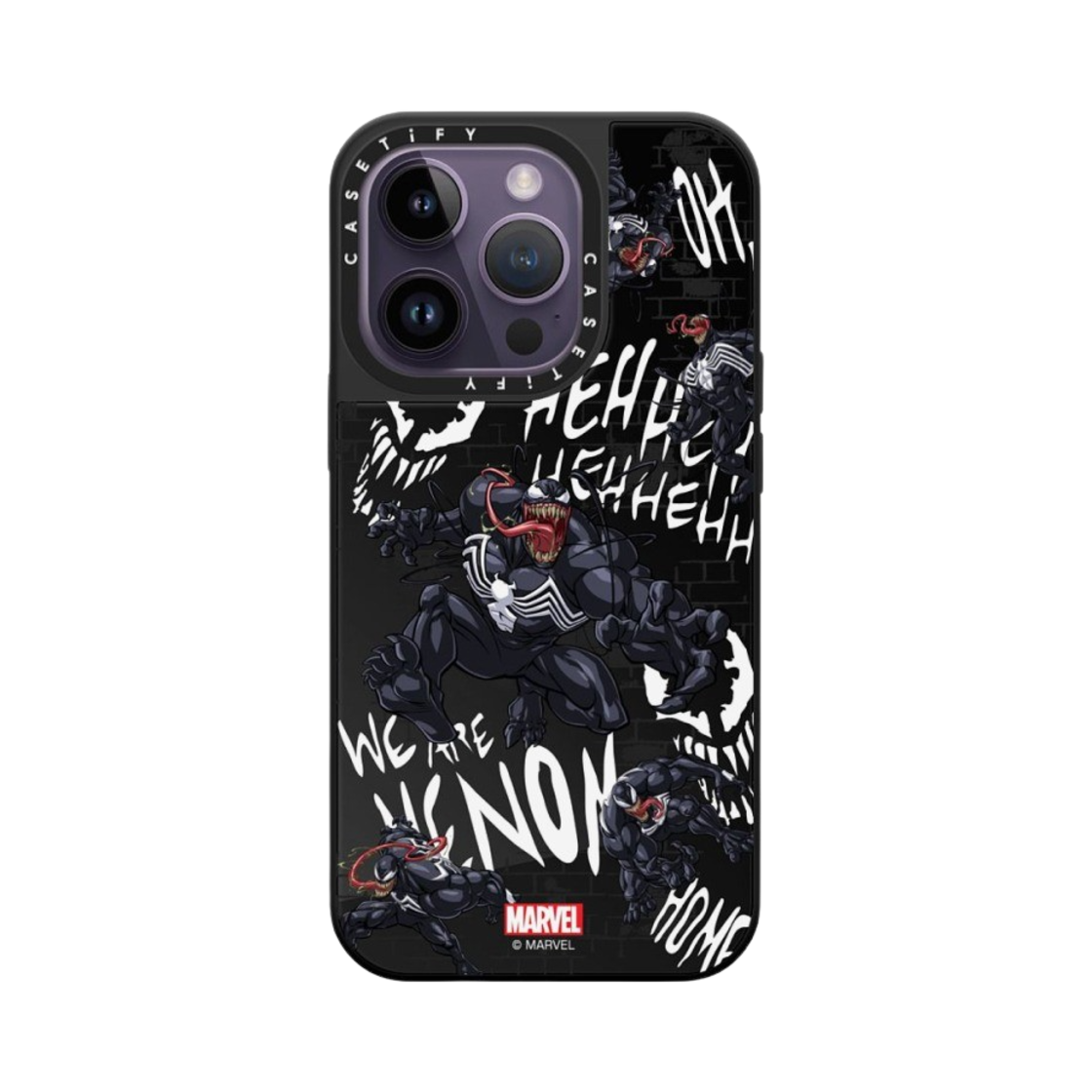 케이스티파이 x 마블 아이폰 베놈 패턴 맥세이프 미러 케이스 블랙 미러 블랙 범퍼(Casetify x Marvel iPhone Venom Pattern Magsafe Mirror Case Black Mirror Black Bumper) - 2