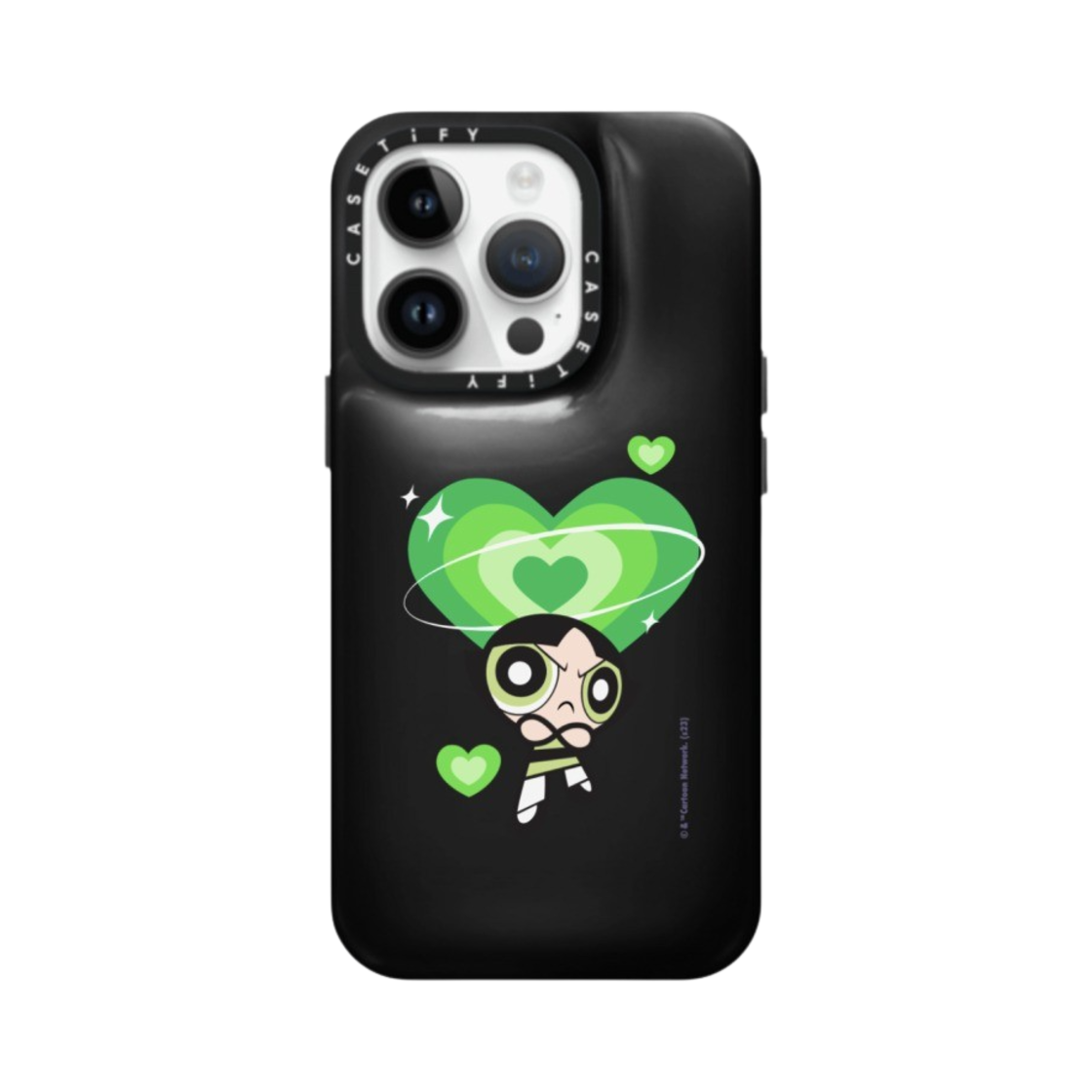 케이스티파이 x 파워퍼프걸 커스텀 아이폰 버터컵 필로우 케이스 팬텀 블랙(Casetify x The Powerpuff Girls Custom iPhone Buttercup Pillow Case Phantom Black) - 1