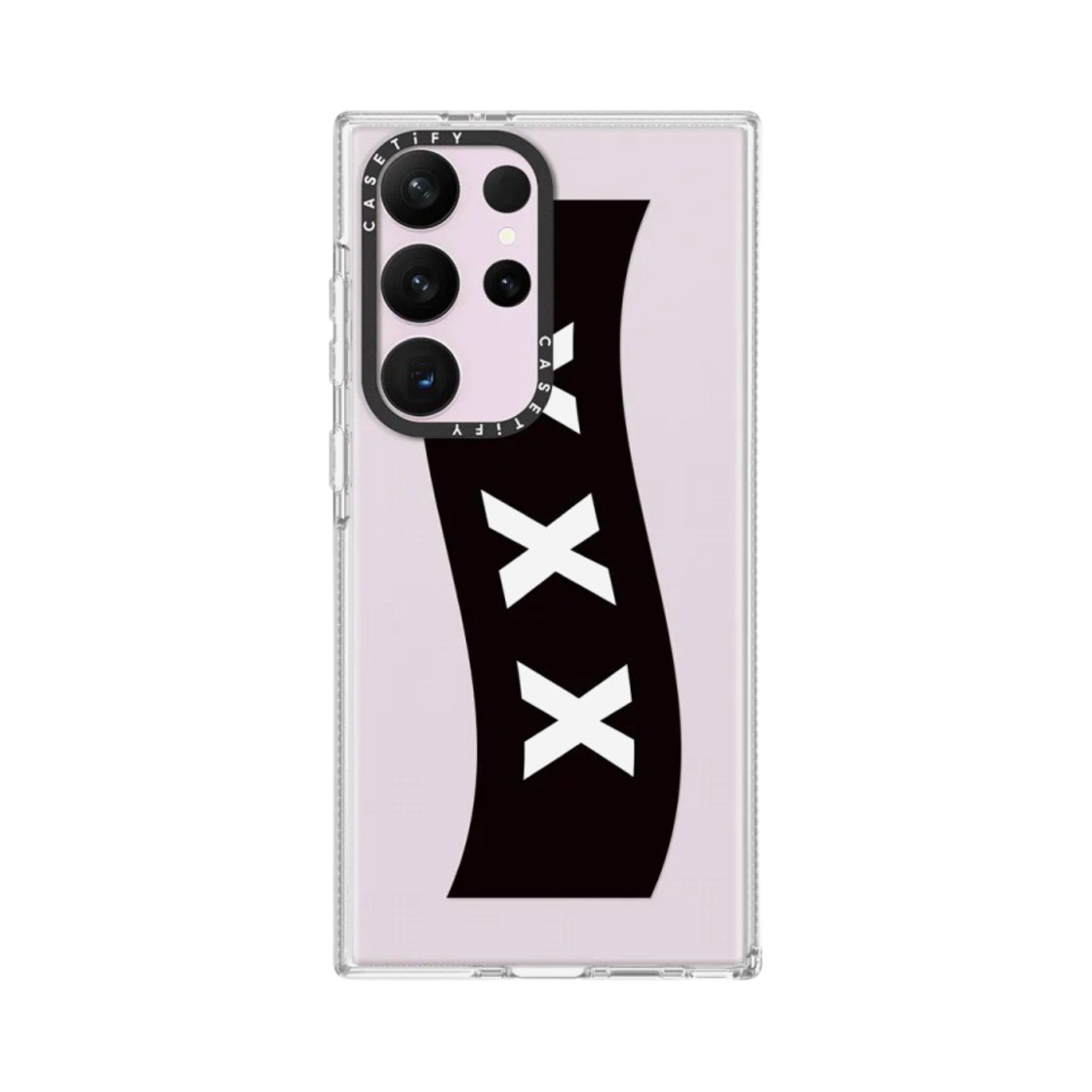 케이스티파이 x 프라그먼트 x 갓 셀렉션 XXX 박스 로고 블랙 갤럭시 케이스 클리어(Casetify x Fragment x God Selection XXX Box Logo Black Galaxy Case Clear) - 3