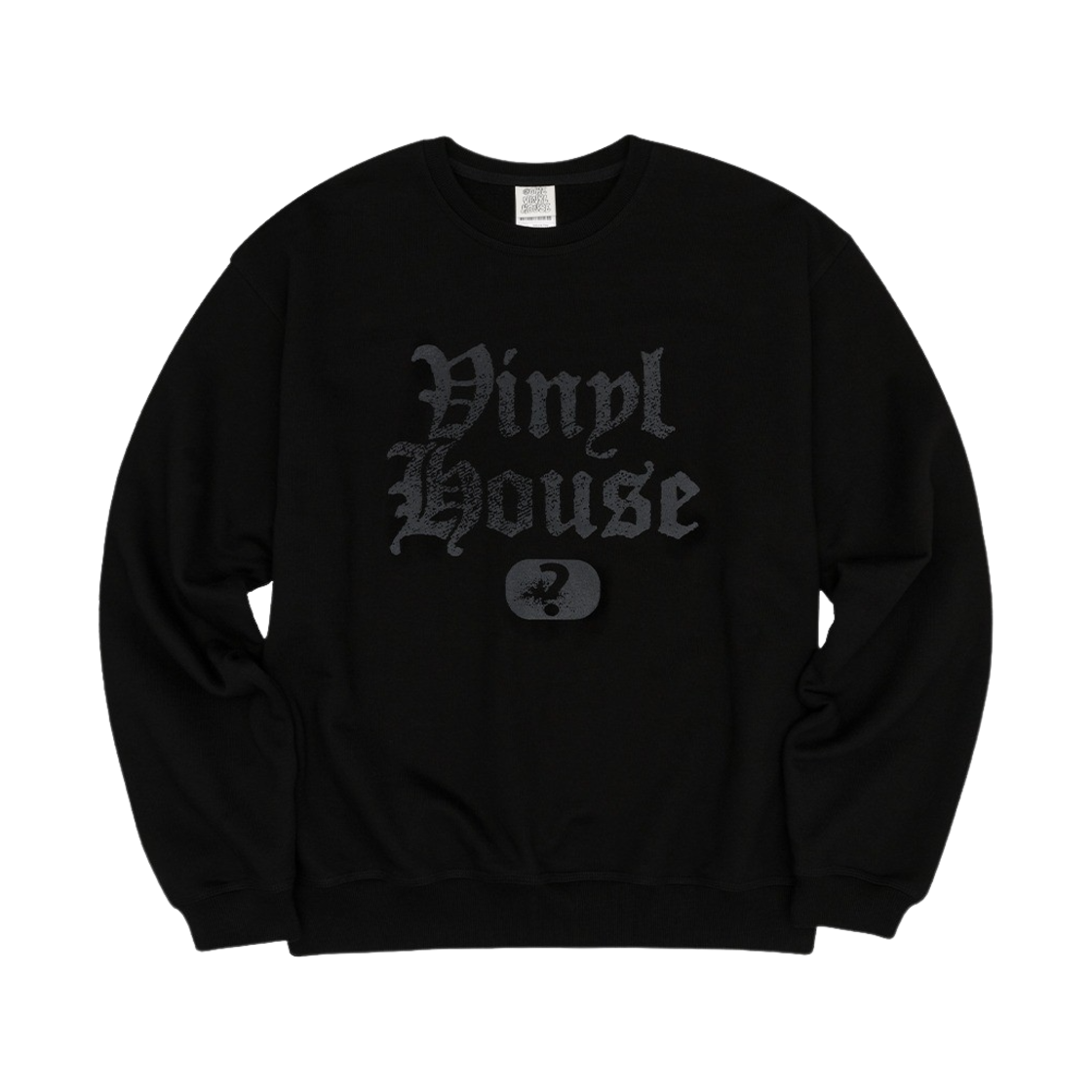 더바이닐하우스 퀘스쳔 마크 스웨트셔츠 블랙(Thevinylhouse Question Mark Sweatshirt Black)