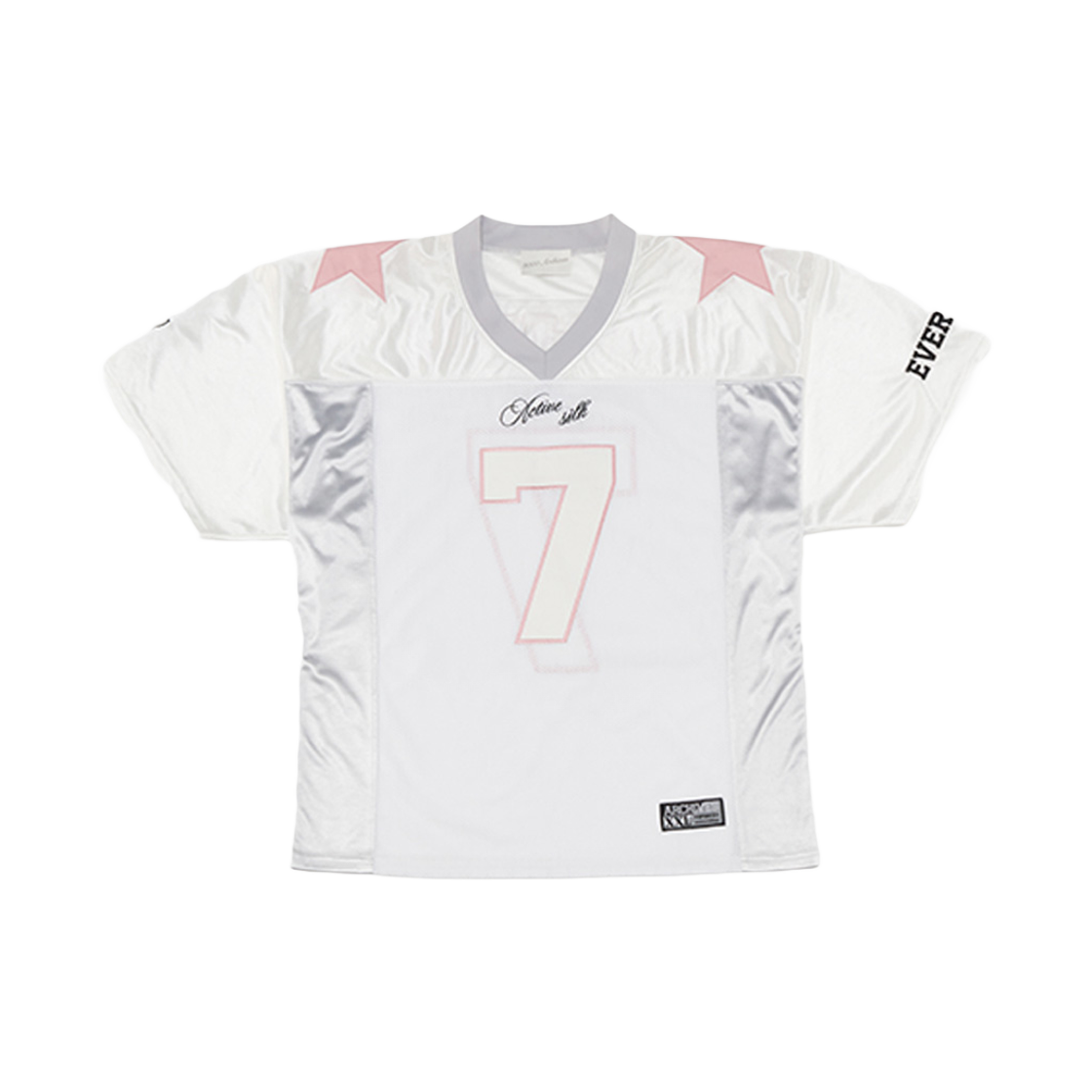 2000아카이브스 풋볼 티셔츠 화이트 핑크