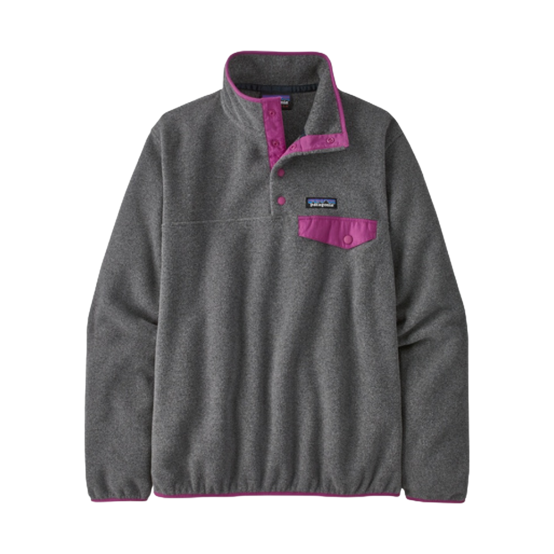 25455 (W) Patagonia Lightweight Synchilla Snap-T Fleece Pullover Nickel Amaranth Pink