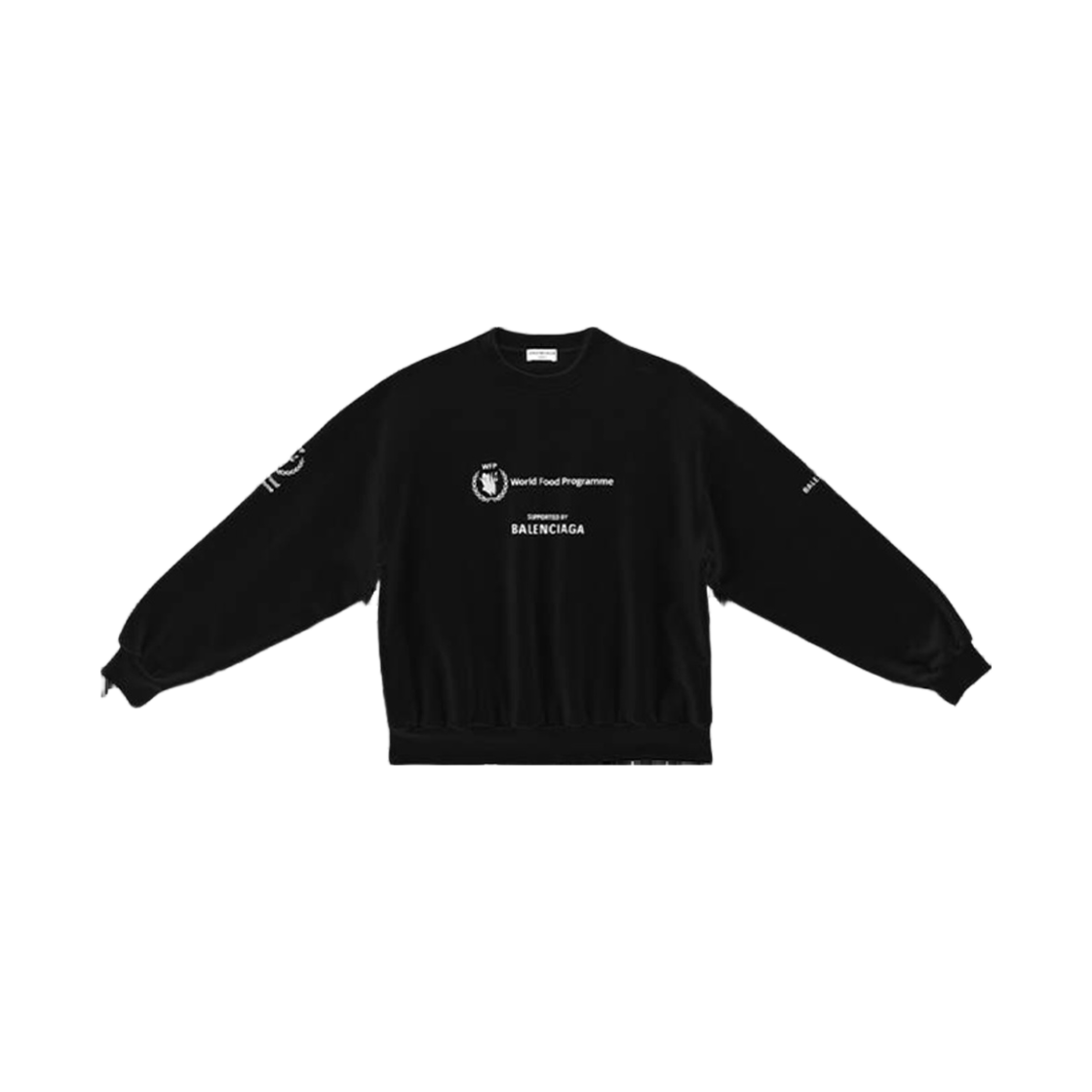 (W) 발렌시아가 WFP 레귤러 핏 스웨트셔츠 블랙((W) Balenciaga WFP Regular Fit Sweatshirt Black) - 1