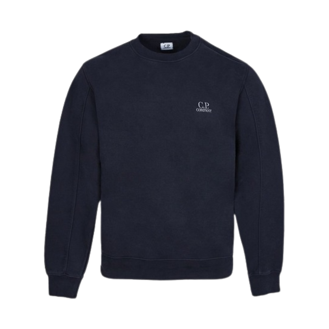 13CMSS008B006372G888 C.P. Company Embroidered Logo Sweatshirt Total Eclipse Blue - 22FW
