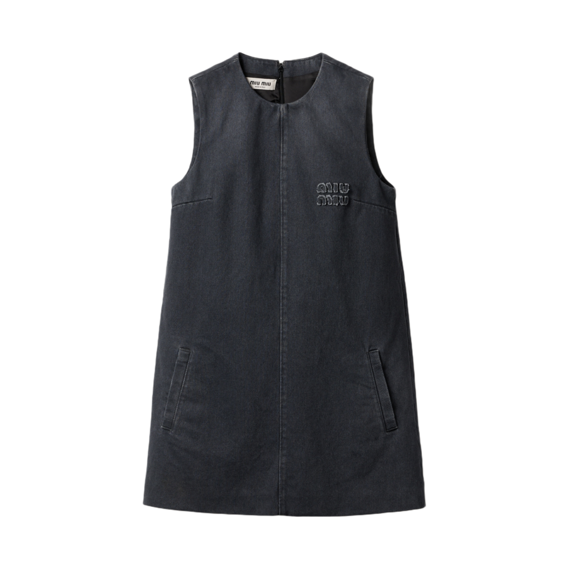 MF5146-15EF-F0031 Miu Miu Cotton Mini Dress Grey